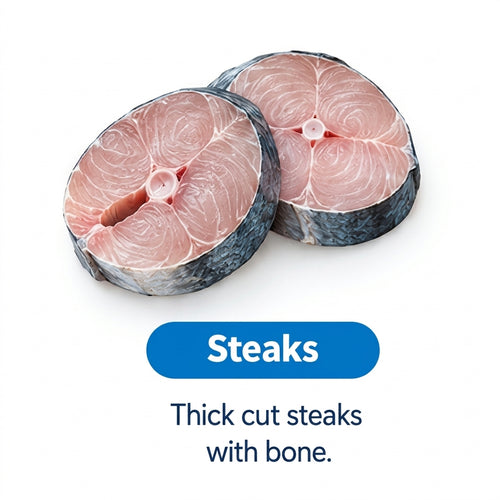 Fish slices with skin and center bone - Seafood Spot
