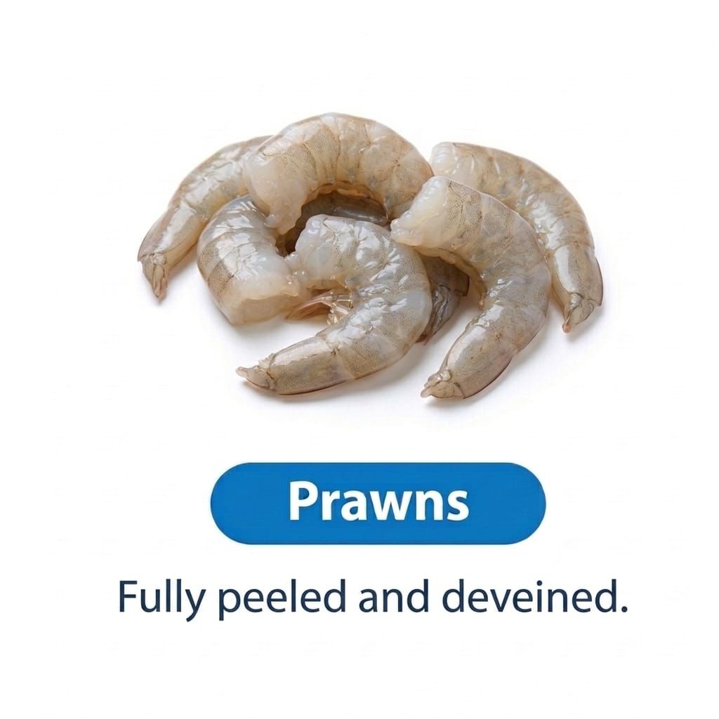 Peeled and cleaned prawns - Seafood Spot