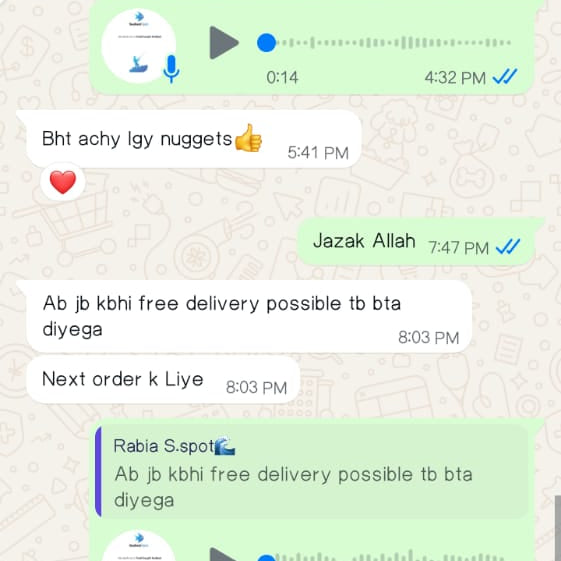WhatsApp customer review screenshot